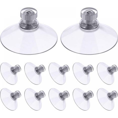 Lot de 30 Ventouses avec Filetage et écrous moletés 41 mm, Transparentes, pour Voiture, Camping, vitre, Pare-Soleil (1/5)