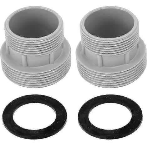 Adaptateur de tuyau de filtre de piscine en plastique durable (2 pièces) pour pompes Intex SZRH AB (1/5)