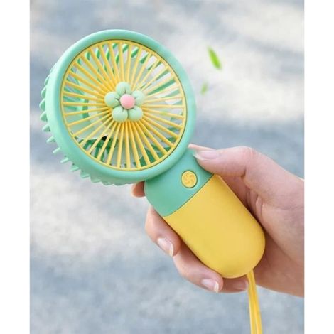 Mini ventilateur portable - - USB - Mobile debout - Couleur verte - Idéal été