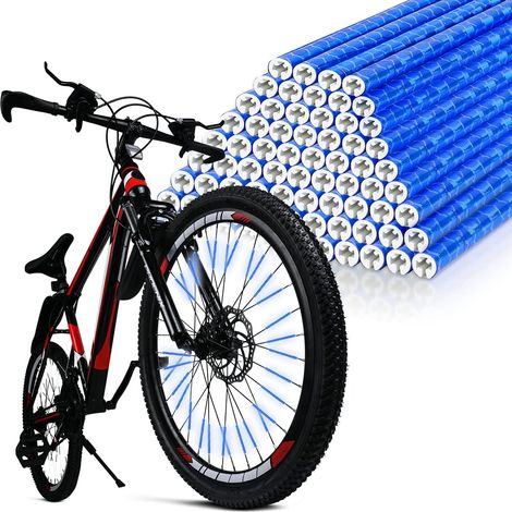 96pcs Bicycle Spoke Reflectors, Reflective Tubes for Bicycle Spokes, 360° Visibility, Colorful Bicycle Wheel Reflectors, Reflective Spokes for All Standard Bicycle Spokes (1/5)