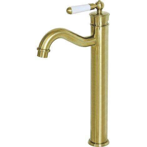 Essebagno Mitigeur lavabo rétro haut Leeds or brossé