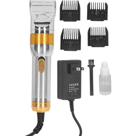 Tondeuse électrique à moutons argentée, machine de tonte pour animaux (moutons, chèvres, chats, chiens), prise américaine 100-240V (1/5)