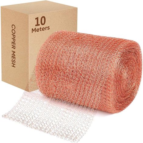 Netzgewebe aus 100 % reinem Kupfer – 12,5 cm x 10 m – Ratten- und Schneckenabwehr – Schutz für Gartenpflanzen