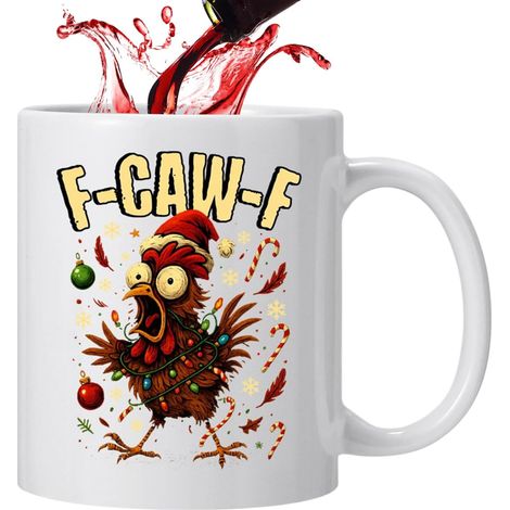 Tasse à poulet – 350 ml – Récipient à boire en céramique, tasses à café, tasse à thé pour bière, lait, vin, jus, hommes, femmes, collègues, maison, bureau, Saint-Valentin, Halloween (1/5)