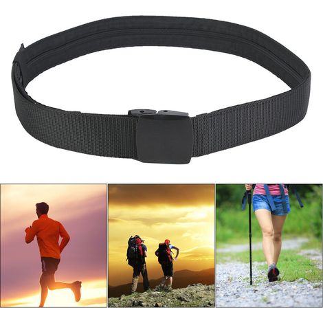 Ceinture de voyage sécurisée anti-vol avec fermeture éclair, porte-monnaie discret pour randonnée et activités extérieures.