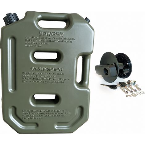 Jerrycan d'appoint 10L en plastique vert avec support de fixation 10l réf 0699 48 × 34 × 11 cm 2,3 kg – Livraison gratuite