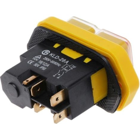 Interrupteur électromagnétique KLD-28A 16 A 250 V 5 broches Contacteur haute puissance 5 000 W à verrouillage automatique Contrôleur de puissance zéro de qualité industrielle
