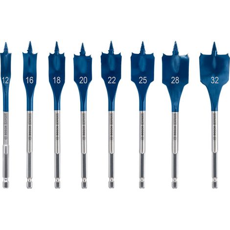 BOSCH 2.608.902.111 (8pc) 8pc Self cut spade kit 12/16/18/20/22/25/28/32mm (1/5)