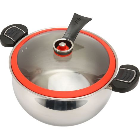 Micro autocuiseur de cuisine 7L, en acier inoxydable, Pot à soupe et à viande pour cuisinière à gaz à Induction, couleur