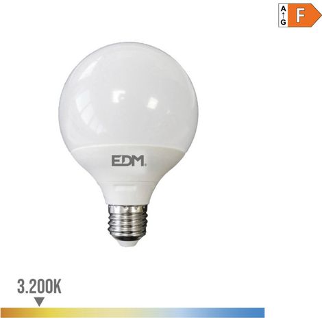 Lampadina LED Globo EDM E27 15W 1521lm 3200K Luce Calda Ø125x160mm