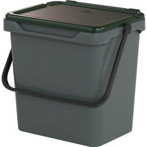 Dmora - Pattumiera Fosca, Cestino portarifiuti, Bidone per raccolta differenziata, Cestino spazzatura, 100% Made in Italy, 40x31h39 cm, Verde