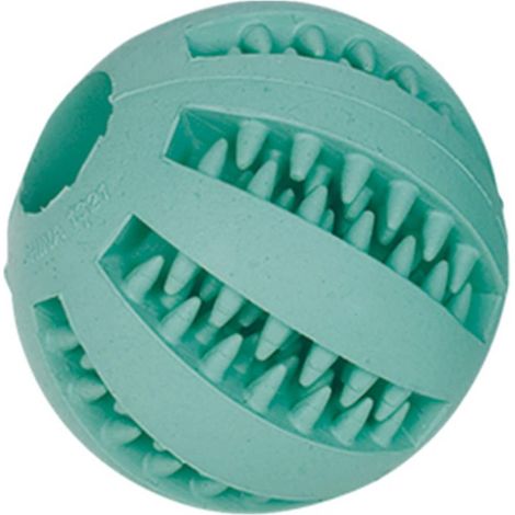 Nobby – Balle en caoutchouc plein pour chien, gamme DENTAL LINE – Turquoise, taille L, Ø 7 cm