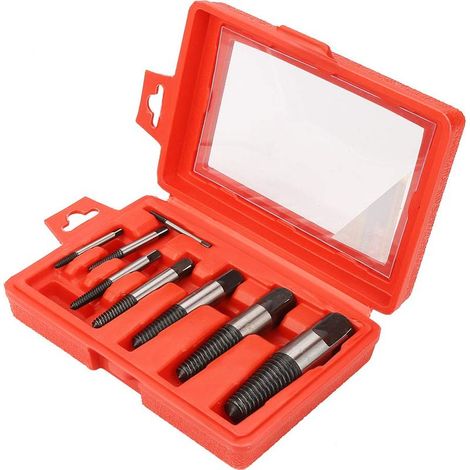 8 extracteurs (3 mm à 50 mm) pour boulons endommagés, en acier au chrome-vanadium, pour retirer les boulons et vis endommagés. (1/5)