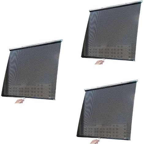 Rideaux avec protection UV, pare-soleil rétractable isolant thermique pour voiture -- (1/5)