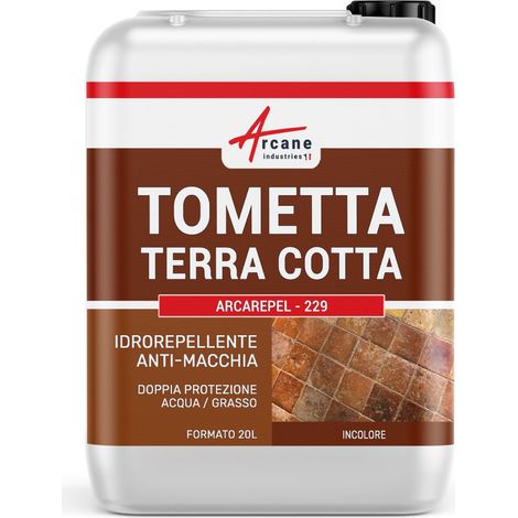 Idrorepellente per cotto esterno, piastrelle in cotto, pavimenti in terracotta. Incolore e antimacchia ARCAREPEL - 229 - 20 L (fino a 100 m²)  - ARCANE INDUSTRIES