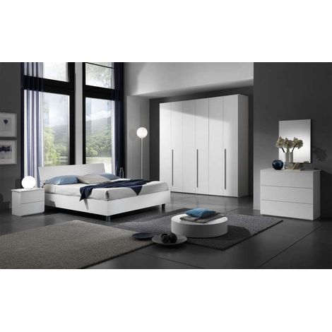 Mcs Mobili Armadio Easy 6 Ante Bianco Frassinato - 244x53x244 cm (1/2)
