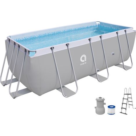 Avenli Jilong piscina tubular rectangular gris 8870L