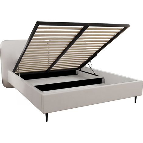 Cama arcón 160x200 con somier Luz blanco roto