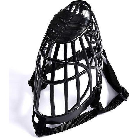 Ensemble de muselière anti-morsure, masque facial en cuir et maille plastique, muselière anti-morsure pour petit chien, accessoires pour chien de compagnie, 1 pièce. (1/5)