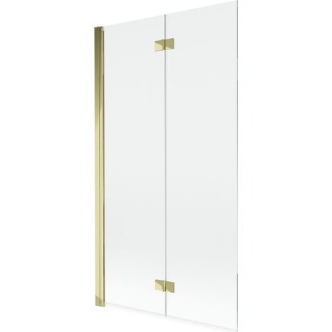 Mexen Mist paroi de douche 2 volets gauche 100 x 150 cm, transparent, doré - 8A9-100-002-50-00-L (1/5)