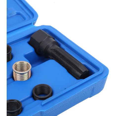 Outil de Réparation de Bougie M14x1.25, Kit de Taraudage Portable en Acier Carbone pour Rétablir le Filetage
