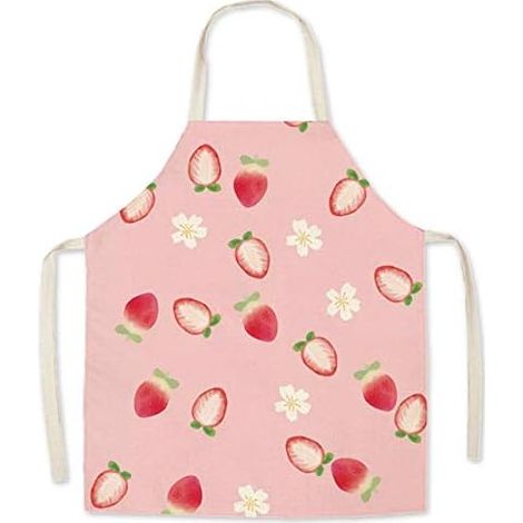 Tablier en lin pour enfant avec motif mignon, pour cuisine, peinture, jardinage (1/2)