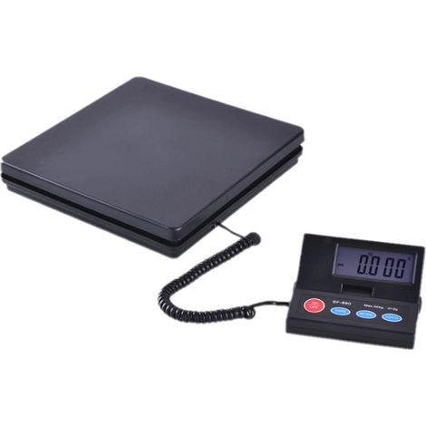 Balance Postale Numerique 50 kg Pese-colis de Precision 2 g avec Minuterie Fonction Tare Maintien Ecran LCD Pliable 90° Balance Portable pour Bagage Maison Poste Alimentation CA/CC Certifiee FCC (1/3)