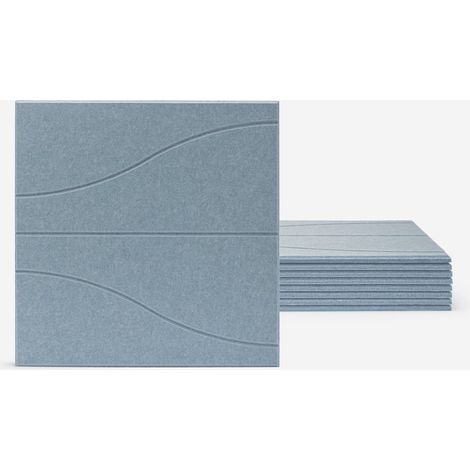 Set 8 dekorative Schallschutzpaneele 60x60 Design  hellblau Zarbi-A