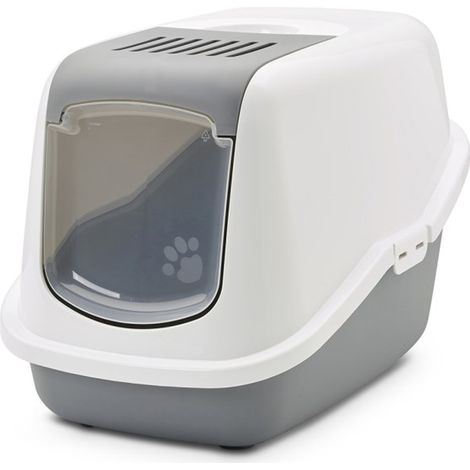 Nobby Katzentoilette Nestor grau mit Tür und Filter 56 x 39 x 38,5 cm Katzentoilette (1/5)