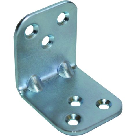 Equerre de fixation renforcée emboutie 480X480X25 Acier zingué