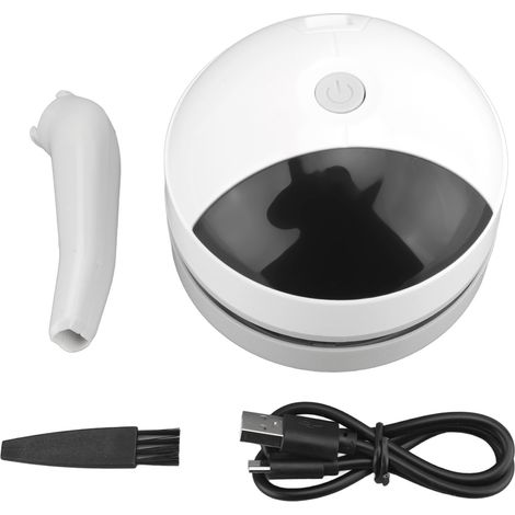 Aspirateur de bureau USB rechargeable portable miniature pour nettoyage clavier ordinateur table poussière miettes (1/5)
