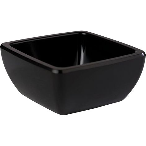Coupe FRIENDLY BOWL, 6,5 x 6,5 cm, hauteur 3 cm, noir, fabriqué en plastique usagé, Made in Germany (1/3)