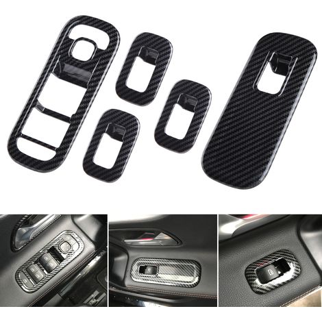 Interruttore per finestrino in fibra di carbonio compatibile con Mercedes-Benz Classe A W177 e CLA C118 (1/5)