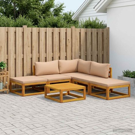 vidaXL Sofa Set 6 pcs Natural Solid Acacia Wood (1/5)