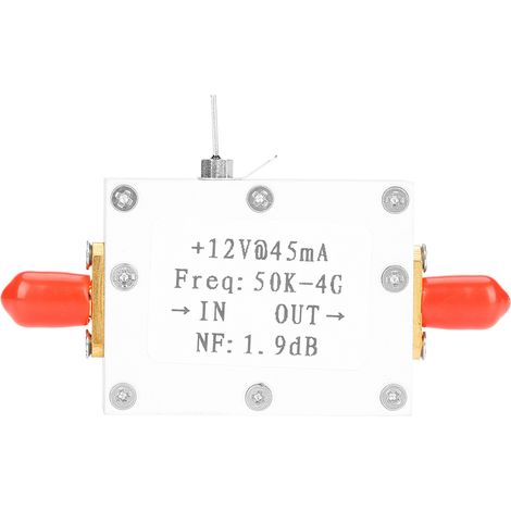 Amplificateur RF Faible Bruit 50K-4GHz Gain Élevé 25dB @ 0.8G, Coque CNC, Platitude de Gain, Large Bande, pour Récepteur (1/5)