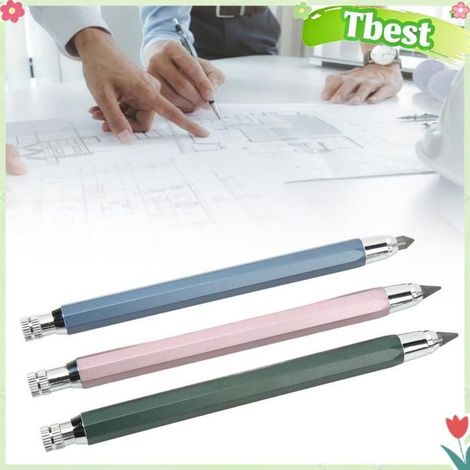 Tbest Crayon de charpentier mécanique 3 Crayons De Charpentier Mécaniques 5.6mm Précis Outil De Marquage bricolage Bleu Rose Vert (1/5)