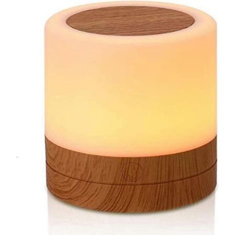 Lampe de chevet tactile à lumière blanche chaude dimmable, lampe de table, utilisable dans une chambre d'enfant, un salon, un bureau, un couloir ou un sous-sol. (1/5)