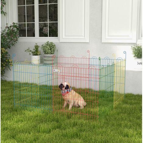 Recinto pieghevole per cani e cuccioli in acciaio multicolore Ø156 x 60 cm (1/4)