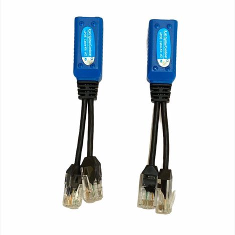 SDOPPIATORE LAN POE CONNETTORE ETHERNET SPLITTER RJ45 PER TELECAMERE DI RETE (1/3)