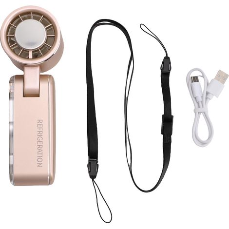 Ventilador de Mano Plegable con Enfriamiento, Batería 4000mAh y USB-C, Silencioso de Aluminio – Ideal para Oficina y Viajes (1/5)