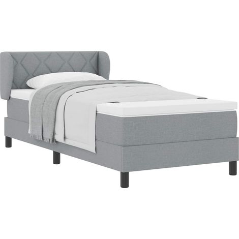 Maison Exclusive - Boxspringbett mit Matratze Hellgrau 90 x 200 c