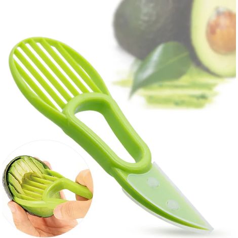 3 en 1 avocat trancheuse karité carottier beurre fruits éplucheur Cutter pulpe séparateur couteau en plastique cuisine légumes outils cuisine Gadgets