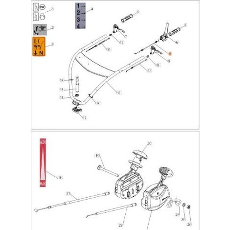 CABLE DE FRENO DE MOTOR ORIGINAL EMAK PB0308050012