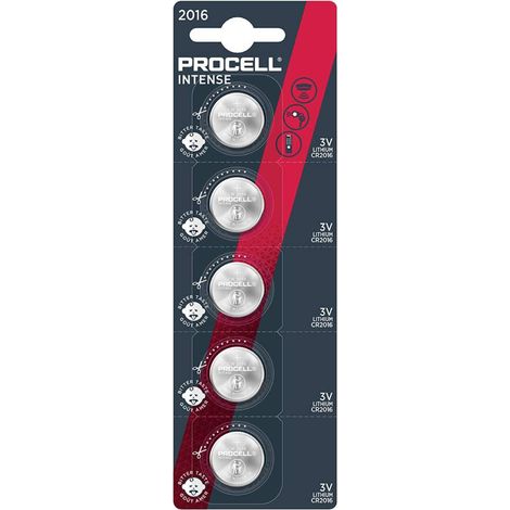 PROCELL Pile bouton CR 2016 3 V 5 pc(s) lithium Procell Intense