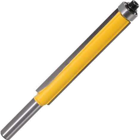 AIDUCHO 1pcs 8mm Tige Fraise À Affleurer À Roulement, Fraise À Copier Avec Roulement Supérieur, Extra-Longue Fraise À Bois - 8x1/2x50.8 (1/5)