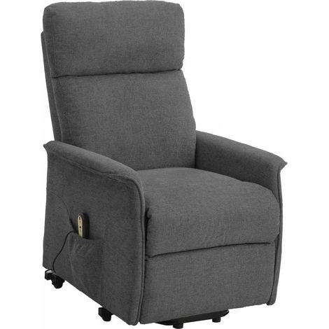 POLTRONA RECLINER RELAX ALZAPERSONA TESSUTO GRIGIO