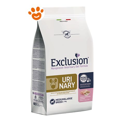 Exclusion Diet Urinary Adult Medium Large Maiale Sorgo e Riso 12 Kg (1/4)