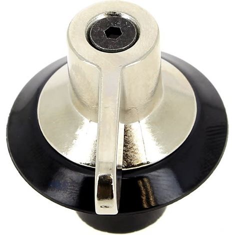 Manopola gas 12h nera e grigia 694975086 per piano cottura smeg