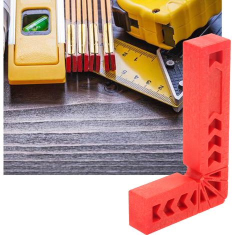 Lot de 4 équerres 90° forme L plastique accessoire menuiserie repère auxiliaire 3in (1/5)