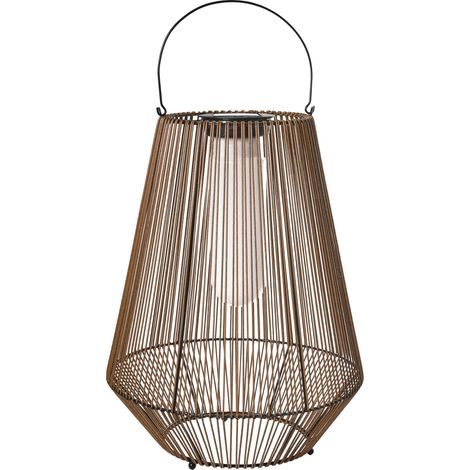 Lanterna solare decorativa a LED a basso consumo energetico Materiale sintetico naturale Luswishi